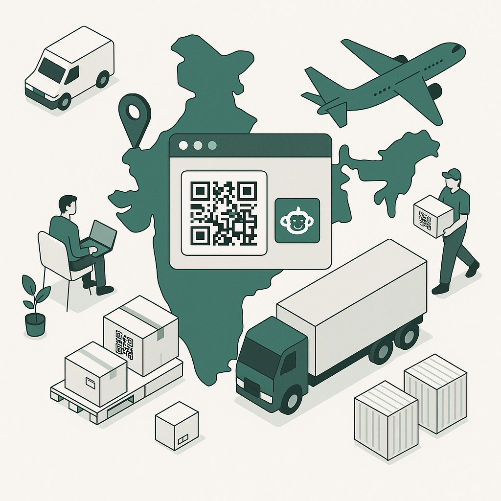 Qrcode Monkey: a comparison for using a QR code generator in logistics (India)